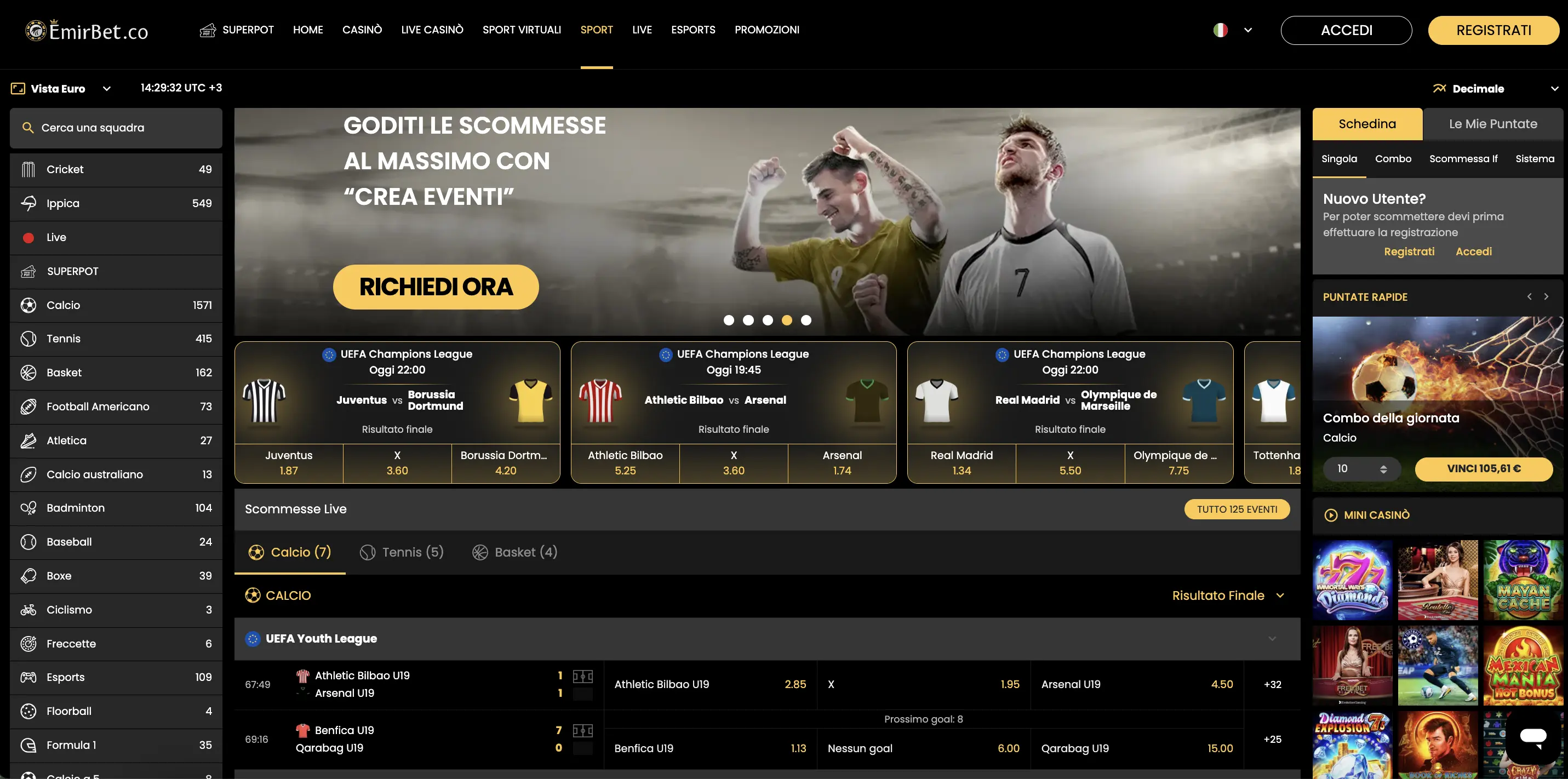 EmirBet è tra i migliori siti scommesse non AAMS con PayPal per sport internazionali e quote competitive EmirBet: siti scommesse non AAMS con PayPal, sport e quote competitive